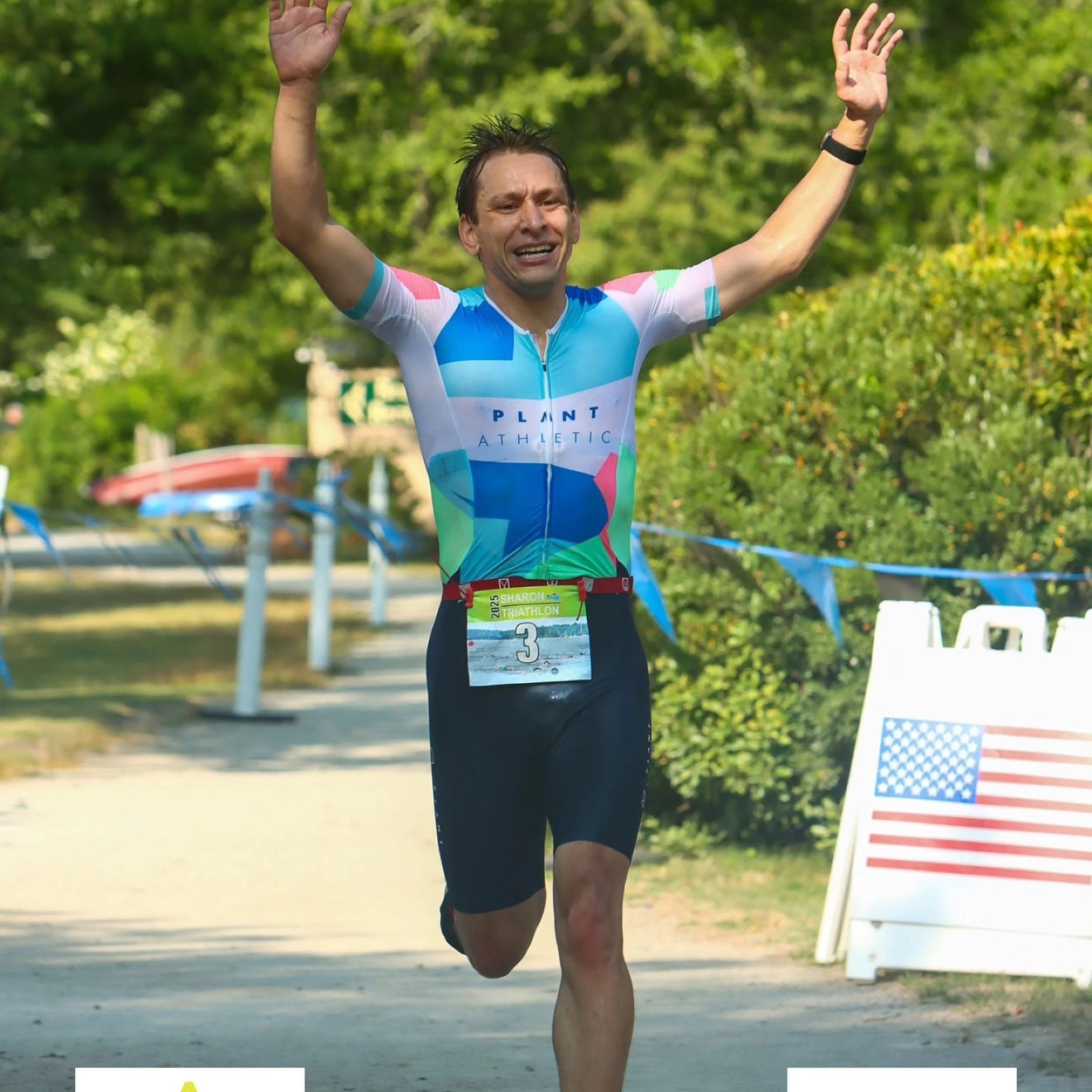 Sharon Tri 2025 finish line