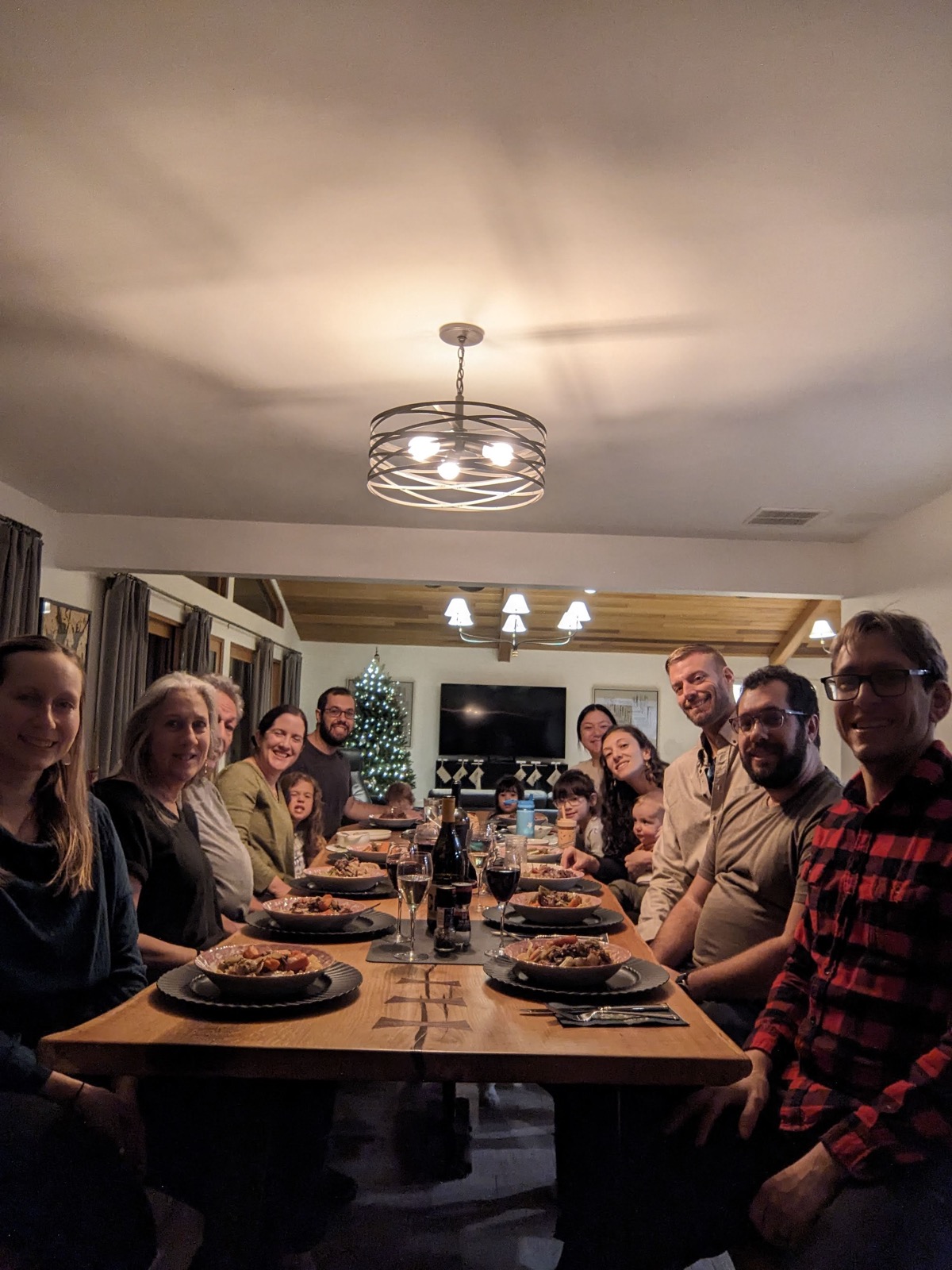 Family dinner around the table